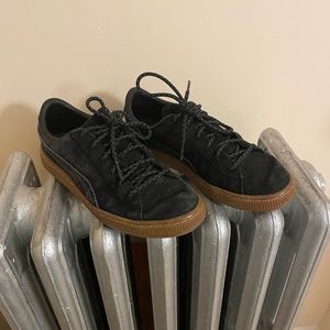 Puma black suede shoes